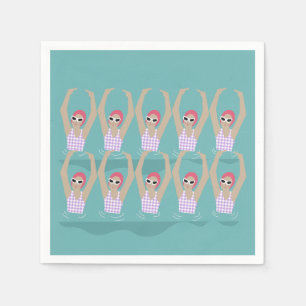 Konstsimmare Illustration av konstnärlig simning Pappersservett