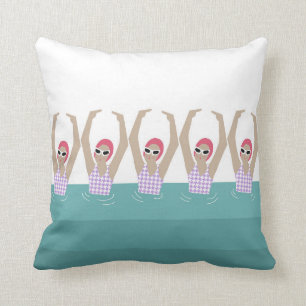 Konstsimmare Synchro Swimming Design Kudde