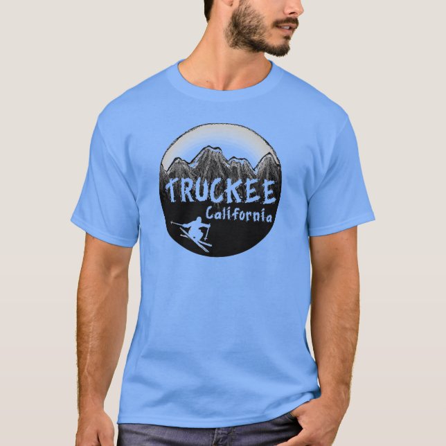 Konstskidåkare i Truckee California Tee (Framsida)