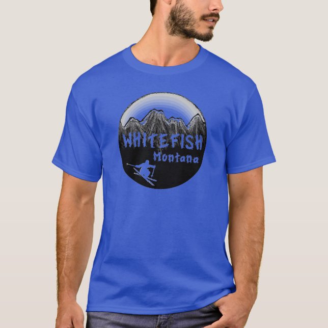 Konstskidåkare i Whitefish Montana T Shirt (Framsida)