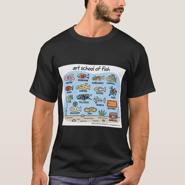 konstskola av fisk t shirt (Framsida)