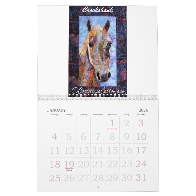 Konsttäckekalender Kalender (Jan 2026)