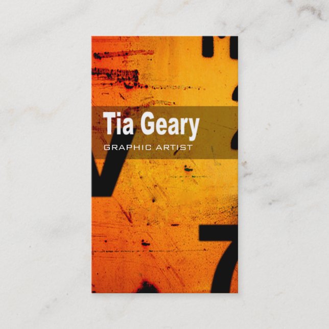 KonstTechvisitkort "grafisk konstnär ", Visitkort (Framsida)