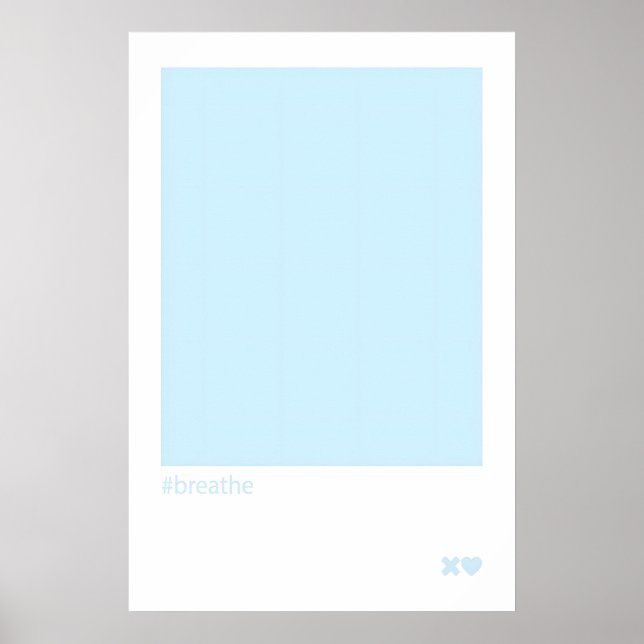 Konsttryck Abstrakt Pantone Modern konst Breathe Poster (Framsidan)