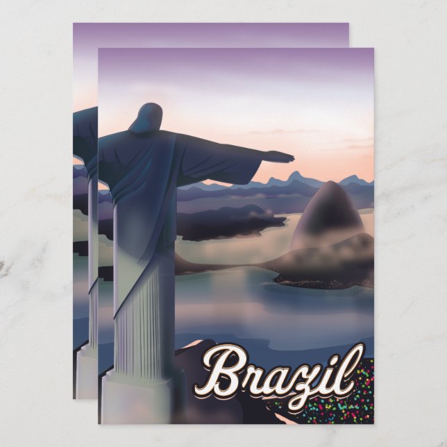 Konsttryck av Brasiliens resposter. (Fram/baksida)
