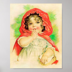 Konsttryck av Maud Humphrey Rödluvan Poster