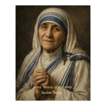 Konsttryck av Moder Teresa