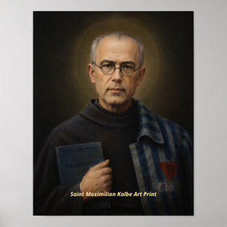 Konsttryck av Sankt Maximilian Kolbe Poster