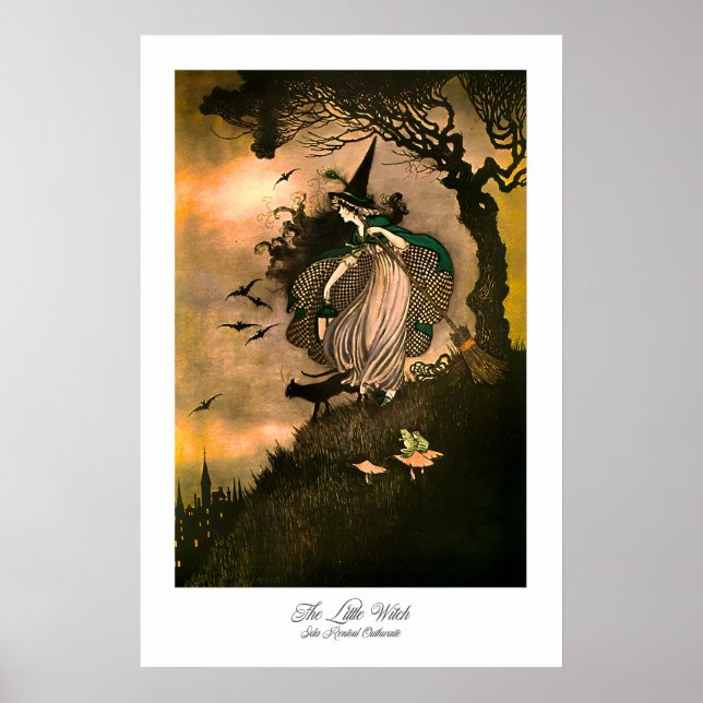 Konsttryck av The Little Witch av Ida Outhwaite Oc Poster (Framsidan)