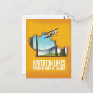 Konsttryck av Waterton Lakes National Park of Cana Vykort