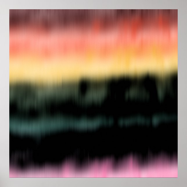 Konsttryck, Digital Tie Dye Poster (Framsidan)