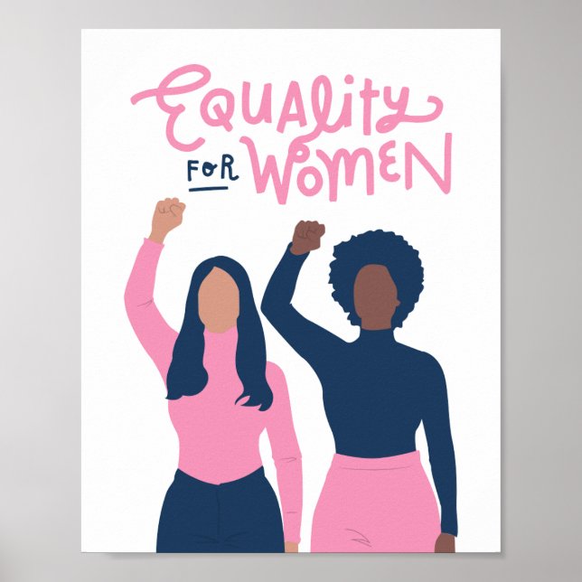 Konsttryck för jämställdhet för kvinnor på väggen poster (Framsidan)