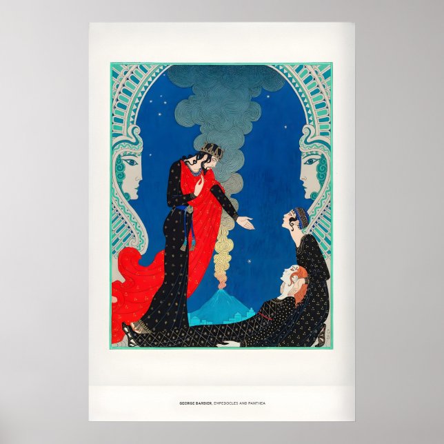 Konsttryck George Barbier Empedocles Utställning Poster (Framsidan)