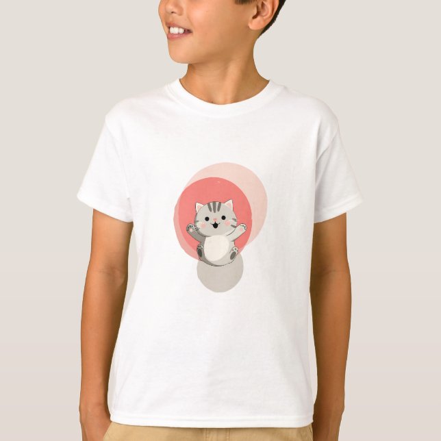 Konsttryck "Glada tassar" T Shirt (Framsida)