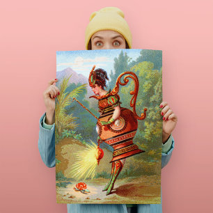 Konsttryck - Nattens Gudinna för Diskens Älskare Poster