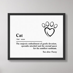 Konsttypografi av kattdefinition Poster