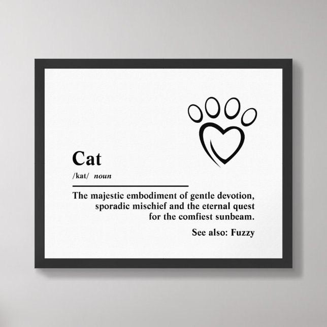 Konsttypografi av kattdefinition Poster (Skapare uppladdad)