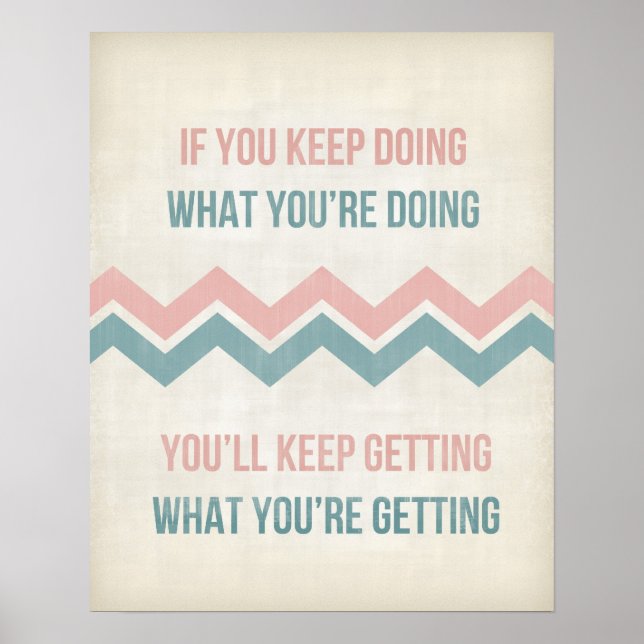 Konsttypografi med inspirationcitattecken poster u (Framsidan)