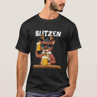 Konstummen för julrenen Blitzen Julafton Group T Shirt