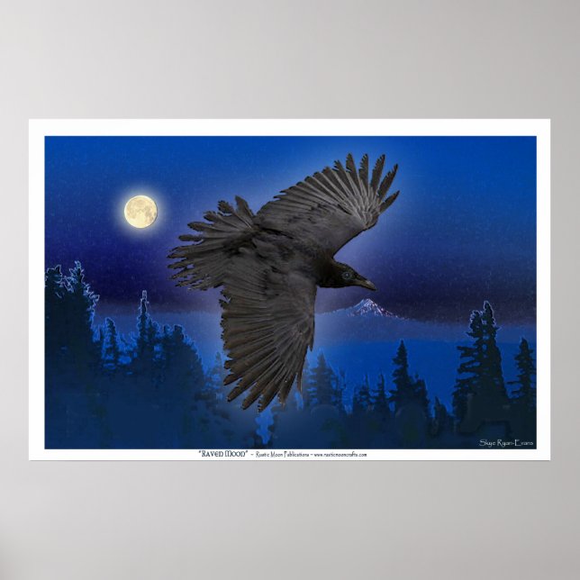 Konstutskrifter från "RAVEN MÅNE" Poster (Framsidan)