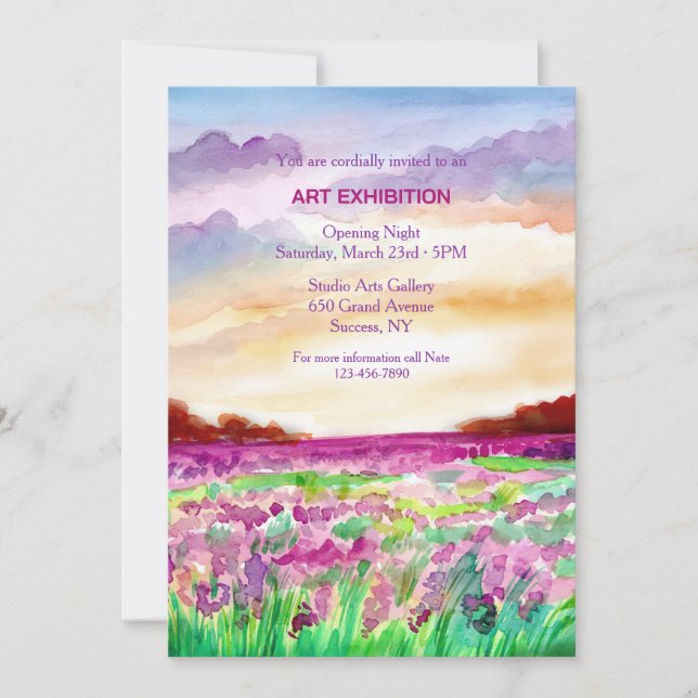 Konstutställning Inbjudningar (Framsida)