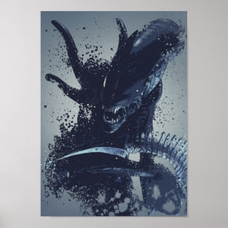 Konstverk av Alien warrieller stänk Poster