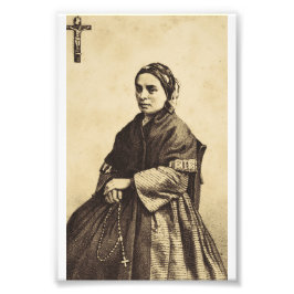 Konstverk av Sankta Bernadette Soubirous Fototryck