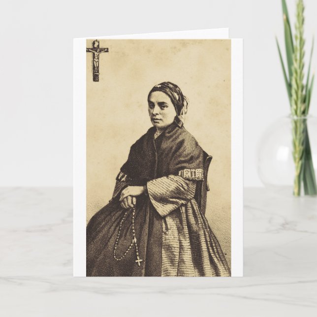 Konstverk av Sankta Bernadette Soubirous Kort (Framsida)