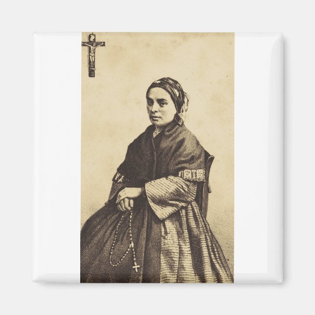Konstverk av Sankta Bernadette Soubirous Magnet (Framsidan)