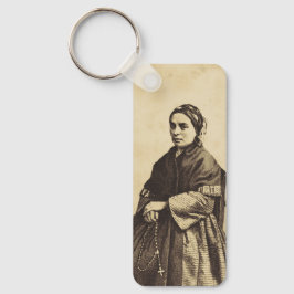 Konstverk av Sankta Bernadette Soubirous Nyckelring