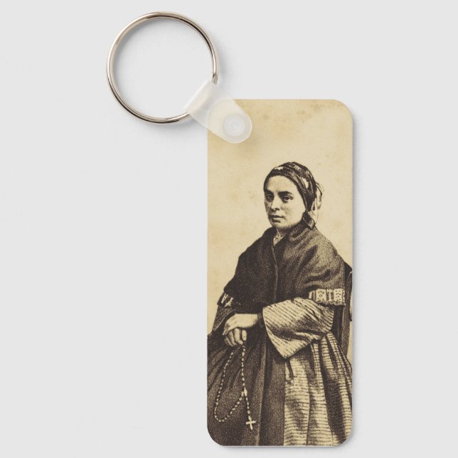 Konstverk av Sankta Bernadette Soubirous Nyckelring (Framsida)
