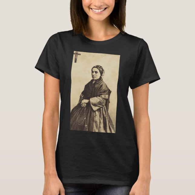 Konstverk av Sankta Bernadette Soubirous T Shirt (Framsida)