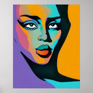 Konstverk av typen Pop Abstrakt Vibrant Dam Poster