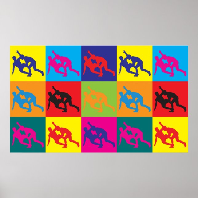 Konstverk för brottning poster (Framsidan)