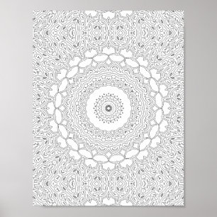 Konstverk för färgläggning av ornamentala hjärtfil poster