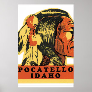 Konstverk för Pocatello Idaho vintage resoraffisch Poster