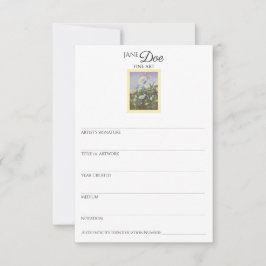 Konstverk informationskort inbjudningar