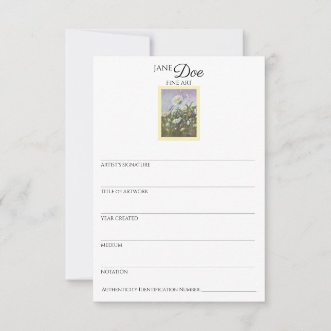 Konstverk informationskort inbjudningar (Framsida)