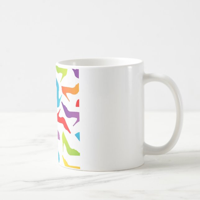 Konstverk med damer skor kaffemugg (Höger)