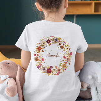Konstverk med pressade blommor Blommande cirkel kv T Shirt