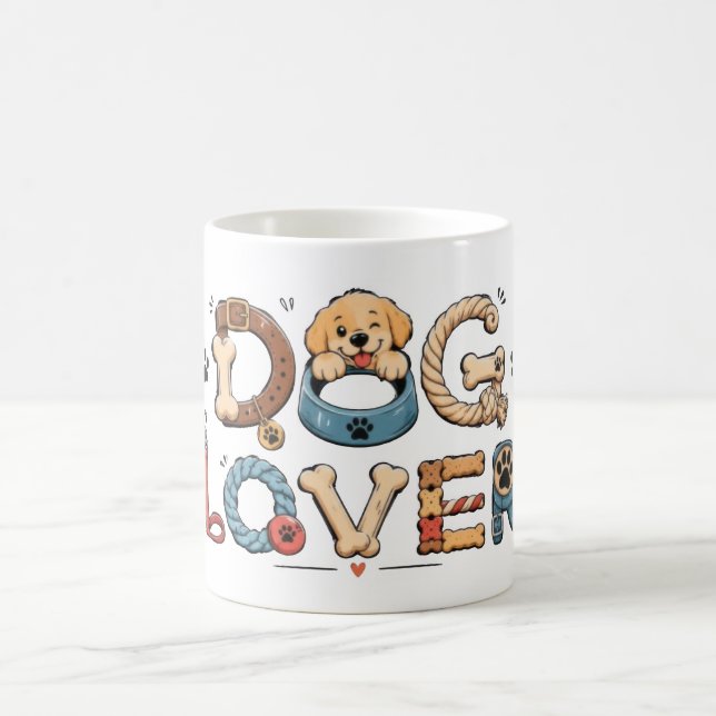 Konstverk med text för hundälskare  kaffemugg (Center)