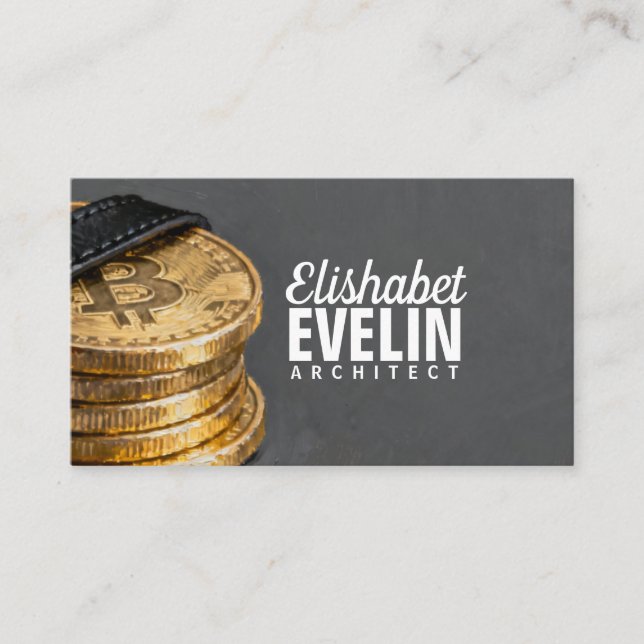 Konstverk om kryptovaluta visitkort (Framsida)