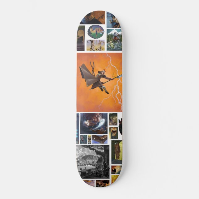 konstverk skateboard bräda 20,5 cm (Framsida)