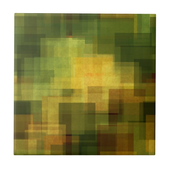 konstvintage färgrika abstrakt geometriska 2 kakelplatta (Framsidan)