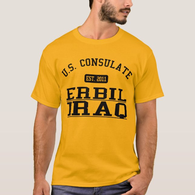KonsulatGeneral Erbil, Irak Tee (Framsida)
