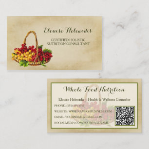 Konsult för humant näringsintag (fruit Basket) QR- Visitkort