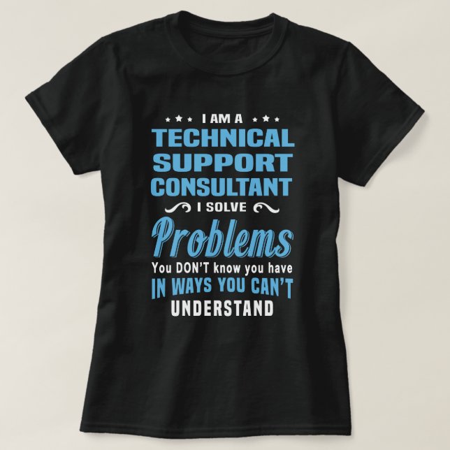 Konsult för teknisk support t shirt (Design framsida)