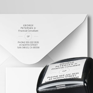 Konsult   Företagsmonogrammet Självfärgande Stämpel