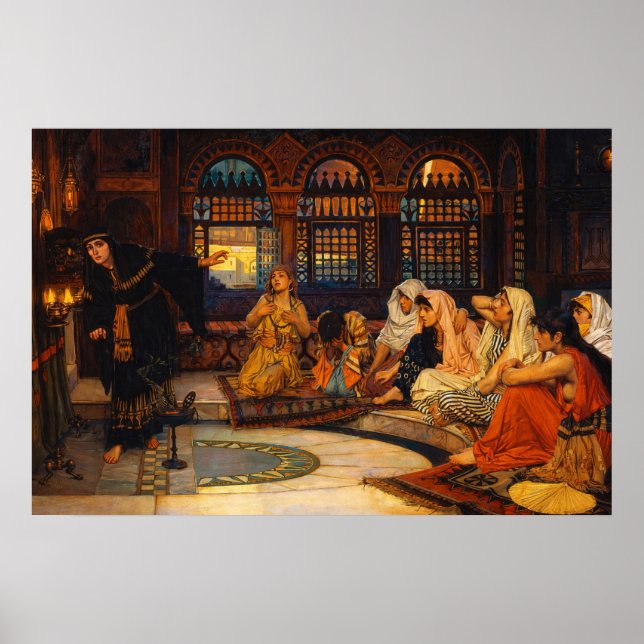 Konsultation av oraklet av John William Waterhouse Poster (Framsidan)