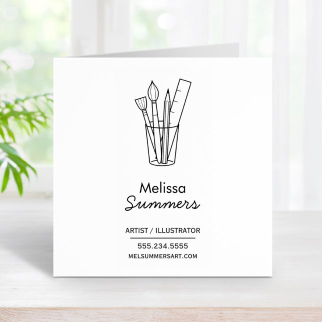 Konsultinformation för affärsillustratörer stämpel (Skapare uppladdad)